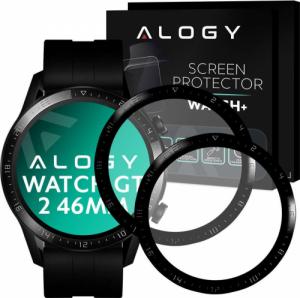 Alogy Alogy 2x Szkło na smartwatch elastyczne 3D do Huawei Watch GT 2 46mm Black uniwersalny 1
