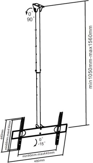 Sunne Uchwyt sufitowy PL-C72 32'' - 55'' 3