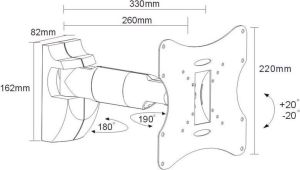 Sunne Uchwyt ścienny LCD-A502K 23'' - 42'' 2