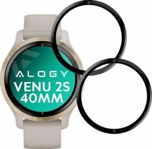 Alogy Alogy 2x Szkło na smartwatch elastyczne 3D do Garmin Venu 2s 40mm Black uniwersalny 2