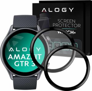Alogy Alogy 2x Szkło na smartwatch elastyczne 3D do Xiaomi Amazfit GTR 3 Black uniwersalny 1