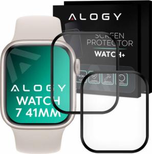 Alogy Alogy 2x Szkło na smartwatch elastyczne 3D do Apple Watch 7 41mm Black uniwersalny 1