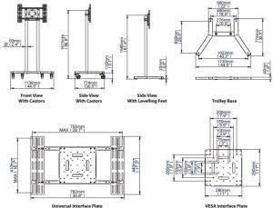 B-Tech Uchwyt stojący na telewizor do 65" (BT8504/BC) 2
