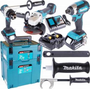 Zestaw elektronarzędzi Makita MAKITA.ZES.COMBO 18V DLX3155TJ (DDF486+DTD153+DGA504) 2x5,0Ah +3x B-45733 MDLX3155TJ+ACC 1