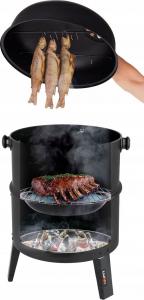 Lund 99633 Grill z wędzarnią węglowy 37.5 cm x 37.5 cm 2