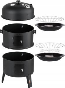 Lund 99633 Grill z wędzarnią węglowy 37.5 cm x 37.5 cm 3