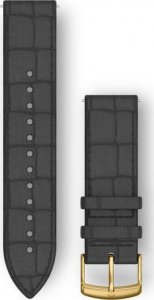 Garmin Pasek skórzany na nadgarstek Quick Release 20 (czarny / złota sprzączka) (010-12691-0C) 1
