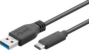 Kabel USB MicroConnect USB-A - USB-C 1 m Czarny (USB3.2CA1) 1