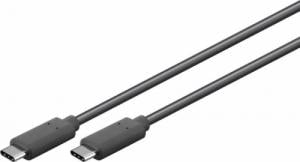 Kabel USB MicroConnect USB-C - USB-C 0.5 m Czarny (USB3.2CC0.5) 1