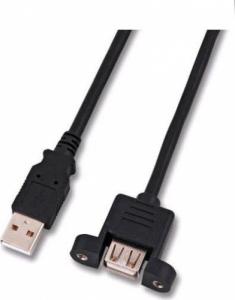 Kabel USB MicroConnect USB-A - USB-A 1.8 m Czarny (USBAAF1PANEL2) 1
