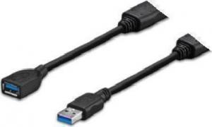 Kabel USB VivoLink USB-A - USB-A 5 m Czarny (PROUSB3AAF5C) 1