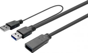 Kabel USB VivoLink 2x USB-A - USB-A 10 m Czarny (PROUSB3AAF10C) 1
