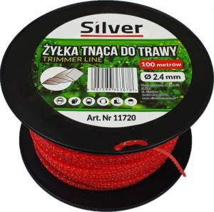 Silver ŻYŁKA TNĄCA 2,4x100m SKRĘCONA/KARBOWANA DUO-LINE /SILVER EX11720 1