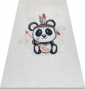 Dywany Łuszczów Dywan do prania BAMBINO 1129 Panda dla dzieci, antypoślizgowy - krem, 80x150 cm 1