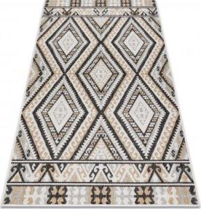 Dywany Łuszczów Dywan SZNURKOWY SIZAL COOPER Romby, Aztecki, Etno 22224 ecru / czarny, 80x150 cm 1