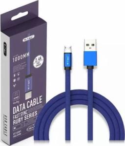 Kabel USB V-TAC USB-A - microUSB 1 m Niebieski (1_778212) 2