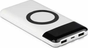 Powerbank V-TAC Indukcja 10000 mAh Biało-czarny  (1_779309) 1