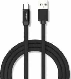 Kabel USB V-TAC USB-A - microUSB 1 m Czarny (1_778214) 1