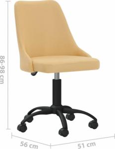 Krzesło biurowe vidaXL Żółte 8