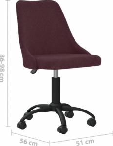 Krzesło biurowe vidaXL Fioletowe 8