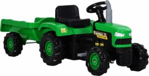 vidaXL Traktor dziecięcy z pedałami i przyczepą, zielono-czarny 1