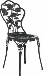 vidaXL 3-cz. zestaw mebli bistro ze stopu aluminium, czarny 5