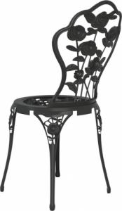 vidaXL 3-cz. zestaw mebli bistro ze stopu aluminium, czarny 7