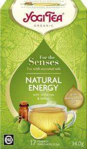 Yogi Tea HERBATA BIAŁA DLA ZMYSŁÓW NATURALNA ENERGIA Z ZIOŁAMI, OLEJKIEM Z CYTRYNY I Z BERGAMOTKI (FOR THE SENSES NATURAL ENERGY) BIO (17 x 2 g) 34 g - YOGI TE 1