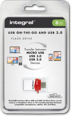 Pendrive Integral Micro Fusion, 8 GB  (INFD8GBMIC3.0-OTG) 2