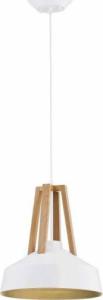 Lampa wisząca KET LAMPA wisząca KET113 skandynawska OPRAWA metalowy ZWIS ekologiczny drewno biały 1