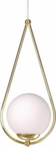 Lampa wisząca Kaja Kropla LAMPA wisząca K-4776 Kaja modernistyczna OPRAWA szklane kule ZWIS na listwie złoty biały 2