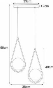 Lampa wisząca Kaja Kropla LAMPA wisząca K-4776 Kaja modernistyczna OPRAWA szklane kule ZWIS na listwie złoty biały 3