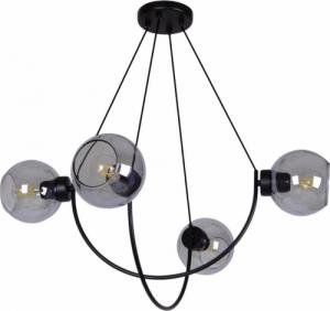Lampa wisząca Kaja Skandynawska LAMPA wisząca K-2628 Kaja szklana OPRAWA loftowy zwis czarny grafitowy 1