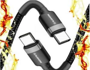 Kabel USB Blashorn USB-C - USB-C 1.2 m Czarny 2