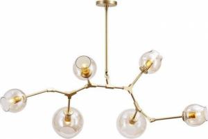 Lampa wisząca Copel LAMPA wisząca CGCHEMISTRY6GOLD/CLEAR COPEL modernistyczna OPRAWA molekuły zwis złoty przezroczysty 1