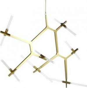 Lampa wisząca Copel Żyrandol LAMPA wisząca CGSTRUCTGOLD COPEL metalowa OPRAWA molekuły molecular structural złote białe 1