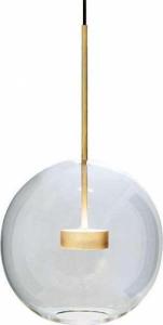 Lampa wisząca Copel Skandynawska LAMPA wisząca CGBUBBLE1 COPEL loftowa OPRAWA szklany ZWIS kula LED 14W 3000K ball przezroczysta mosiądz 1