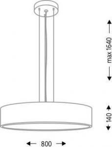 Lampa wisząca Shilo LAMPA wisząca BUNGO 5518 okrągła OPRAWA metalowa ZWIS czarny 2