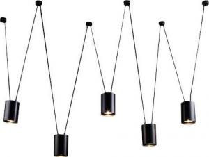 Lampa wisząca Shilo LAMPA wisząca VIWIN 9023 Shilo metalowa OPRAWA modernistyczny zwis tuby czarne 2