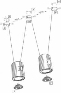 Lampa wisząca Shilo LAMPA wisząca VIWIN 9023 Shilo metalowa OPRAWA modernistyczny zwis tuby czarne 5