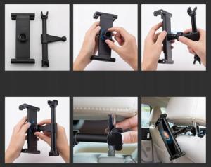 Blashorn Uchwyt Samochodowy Zagłówek Tablet Telefon 4,7-13 z obrotową głowicą 12