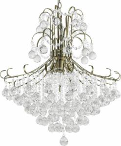 Lampa wisząca Mdeco Żyrandol LAMPA wisząca ELM6245/6 21QG MDECO pałacowa OPRAWA crystal glamour zwis mosiądz 1