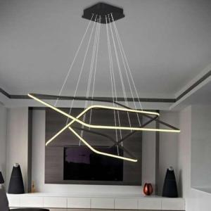 Lampa wisząca Mdeco LAMPA wisząca MDECO SLIM/000016/4000/W metalowa OPRAWA kwadratowe ramki LED 116W 4000K zwis biały 2