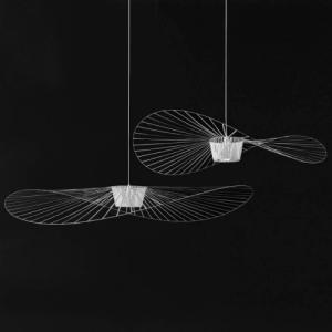 Lampa wisząca Mdeco Druciana LAMPA wisząca K-KAPELUSZ-BIAŁA industrialna OPRAWA metalowy zwis biały 5