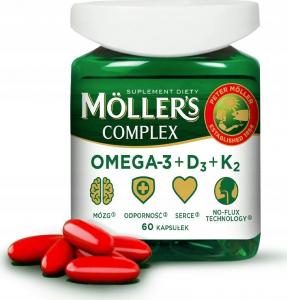 Orkla Care Complex Omega-3 + D3 + K2 60kapsułek Mollers 1