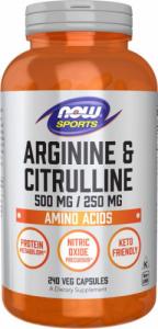 NOW Foods Arginina i Cytrulina L-Arginine + L-Citrulline 240 kapsułek NOW FOODS Sports 1