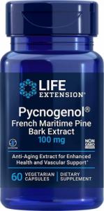 Life Extension Wyciąg z kory sosny nadmorskiej Pycnogenol French Maritime Pine Bark Extract 100 mg 60 kapsułek Life Extension 1