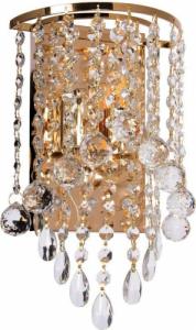 Kinkiet VEN Kinkiet LAMPA ścienna VEN K-E 1346/2 GD kryształowa OPRAWA glamour LED 9W 4000K crystal przezroczysta złota 1