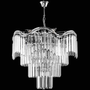 Lampa wisząca VEN Pałacowa LAMPA wisząca VEN E1735/9 CR kryształowa OPRAWA crystal glamour ZWIS na łańcuchu chrom 1