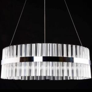 Lampa wisząca VEN Glamour LAMPA wisząca VEN E1694/37W dekoracyjna OPRAWA crystal LED 37W 6500K obręcz przezroczysta chrom 1